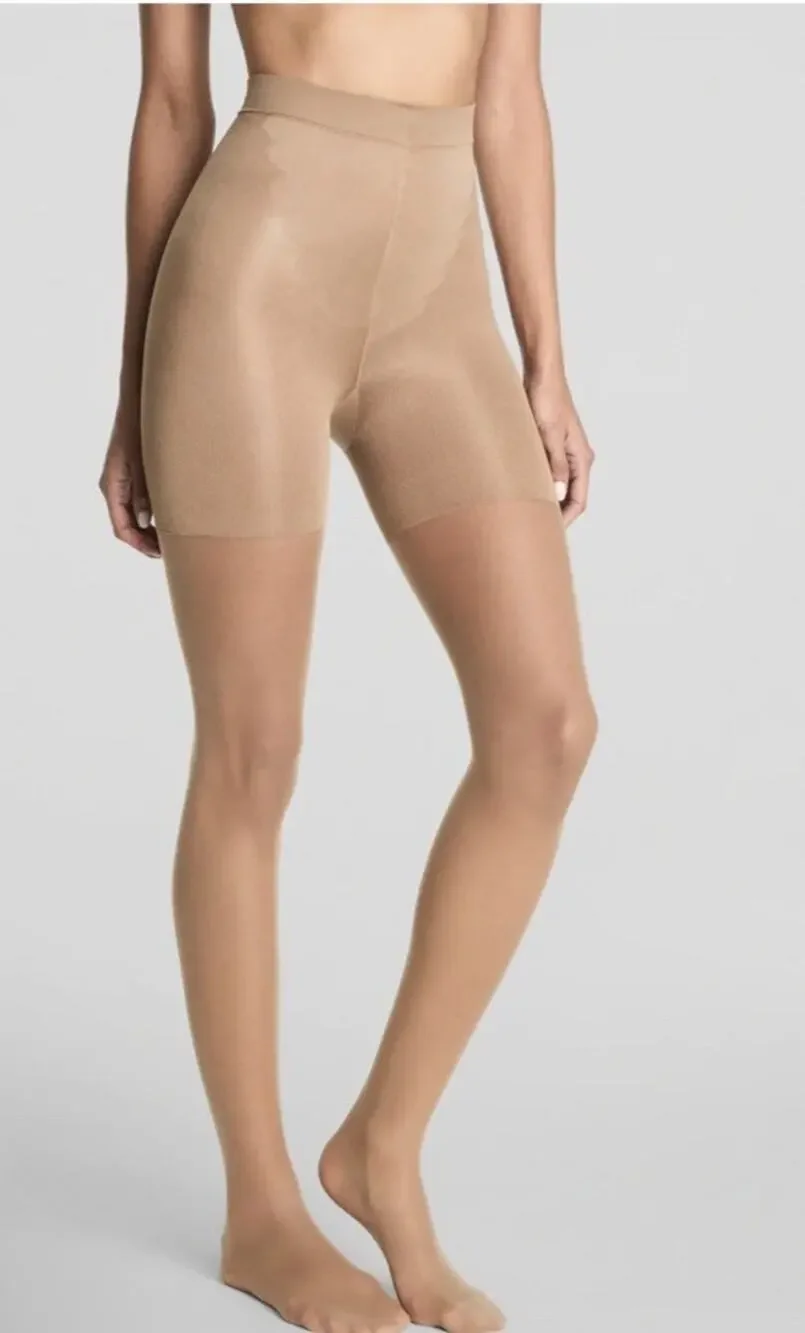 Spanx Womens High-Waisted Full Length Mid Thigh ShapingSheers Nude Sz C NEW NIB